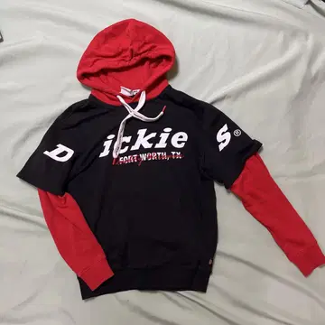 Dickies 후드 부착 후드티 M 사이즈 블랙/빨간색 새상품급