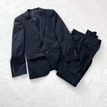 타카큐 수트 상하의 세트 슬림핏 스트라이프 센터벤트