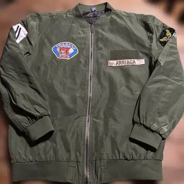 MILITARY US MA-1 플라이트 자켓 올리브 그린 XL 사이즈