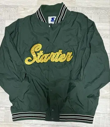 Starter 다크 그린 바시티 자켓 F 사이즈