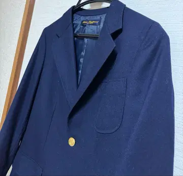 뉴요커 울 네이비 골드 버튼 자켓 블레이저