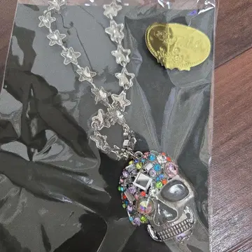 스컬 모티브 목걸이