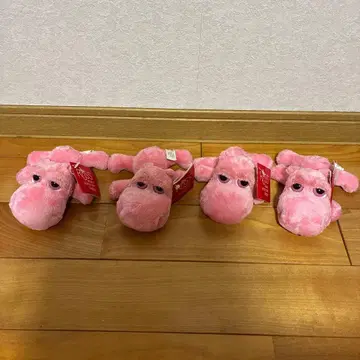 RUSS 핑크 하마 봉제 인형 4개