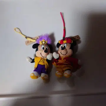 미키 미니 일본풍 스트랩 2개 세트