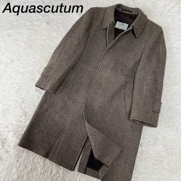 [ 새상품급 ] 아쿠아 스큐텀 스코티시 트위드 헤링본 롱 코트