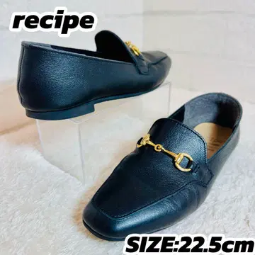 새상품급 레시피 recipe 비트 로퍼 블랙 22.5cm