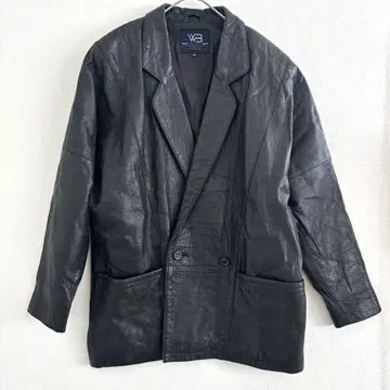 양가죽 가죽 코트 블랙 M 어깨 패드 심플