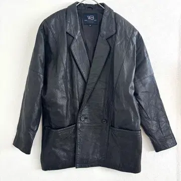 양가죽 가죽 코트 블랙 M 어깨 패드 심플