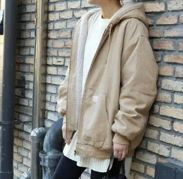 프릭스스토어 페니즈 보아 안감 후드 블루종