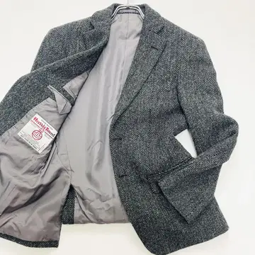 새상품급 Harris Tweed 테일러드 자켓 헤링본 울 M