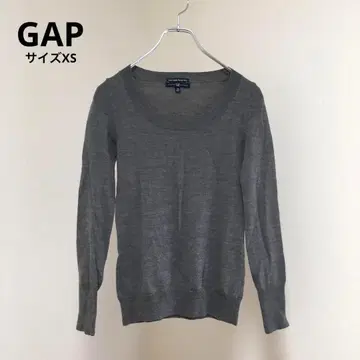 GAP 얇은 소재 니트 메리노울 양모 100% 이탈리아제 U넥