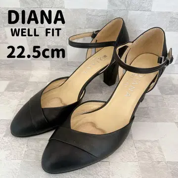 DIANA WELL FIT 펌프스 스트랩 블랙 22.5cm