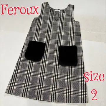 Feroux 슬리브리스 체크 원피스 베이지 2 온워드 카시야마