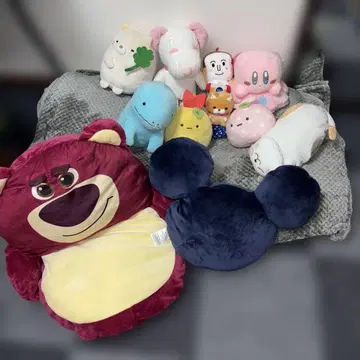 다양한 봉제 인형 11개 세트