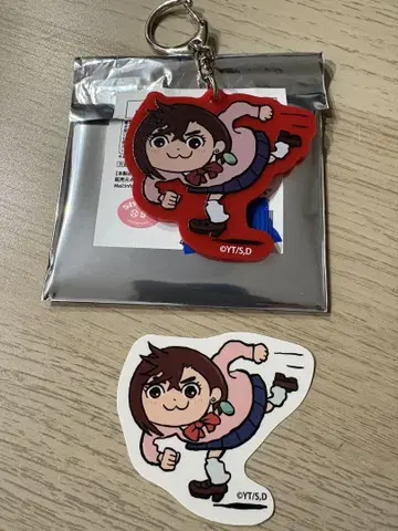 단다단 모모 쿠마미네 콜라보 아크릴 키링 스티커