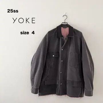 yoke 25ss size4 COTTON CUT-OFF COVERALL