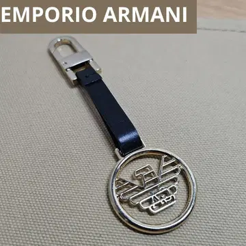 새상품급 EMPORIO ARMANI 키링 블랙 x 골드 참