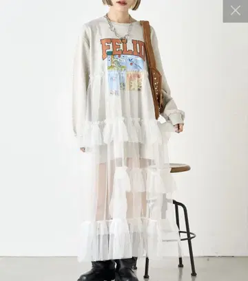 [더블 클로젯] 맨투맨 도킹 원피스