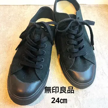 MUJI 무인양품 피로를 덜어주는 발수 스니커즈 24cm 블랙