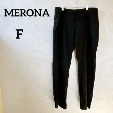 빅 사이즈 가격 인하 MERONA [ F ] 블랙 슬랙스 블랙