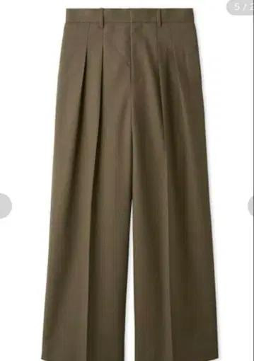 Mila Owen 플랩 부착 2턱 와이드 댄디 팬츠 와이드 팬츠