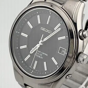 [ 작동 ] SEIKO 솔라 전파 티타늄 데이트 손목시계 TITANIUM