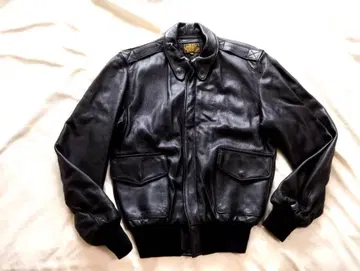 Vanson 반손 A-2 블랙 가죽 자켓 38