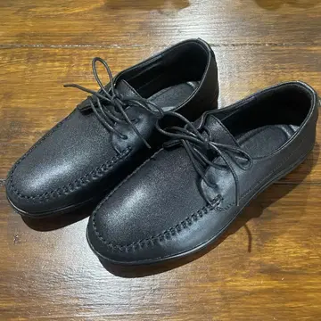 카모신 신발 25cm 가죽 느낌 포멀 블랙 블랙 부드러운