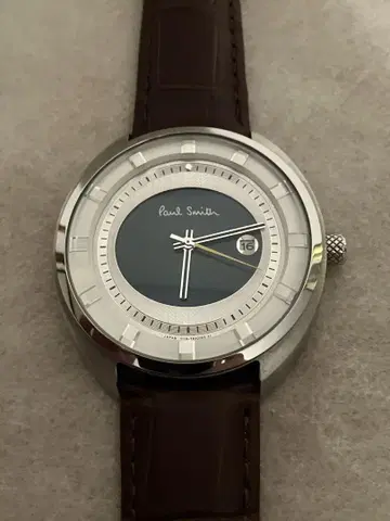 작동 PaulSmith 드라이빙 QZ 손목시계 배터리, 가죽 벨트 새상품
