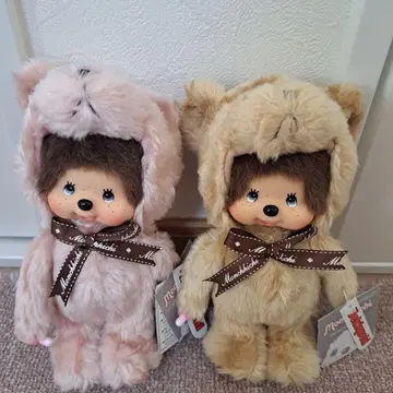 몽치치 테디베어 브라운 핑크 세키구치 택 포함