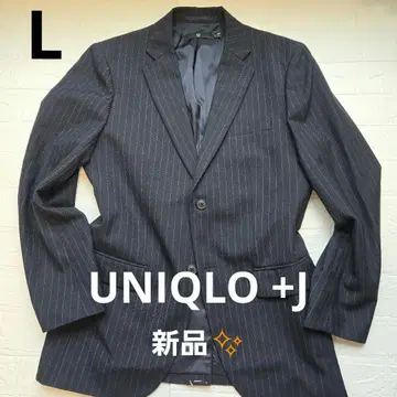 새상품 UNIQLO +J 2020AW 울 블렌드 자켓 L 스트라이프