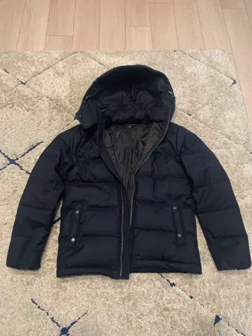 SHIPS 후드 부착 다운 자켓 네이비