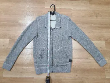 AVIREX 남성용 니트 가디건 집업 그레이 계열 캐주얼 XL 사이즈