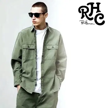 RHC RonHerman military Back satin shirt