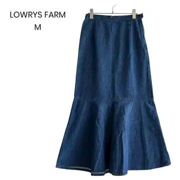 [ LOWRYS FARM ] 데님 스커트 머메이드 플레어 M a1067