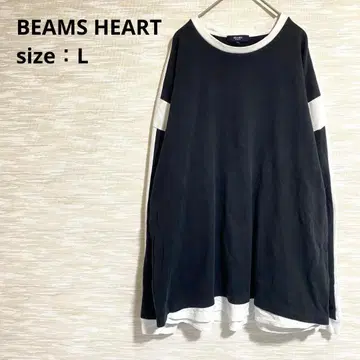 BEAMS HEART 긴팔 티셔츠 [ L ] 롱티 빅 실루엣 1346