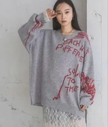 JEANASIS 7G 그래피티 로고 풀오버