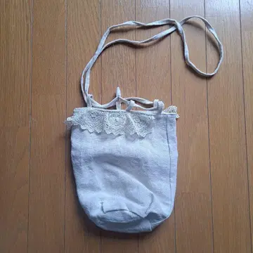 앤티크 린넨 복조리 숄더백 라이트 그레이 앤티크 작가 작품