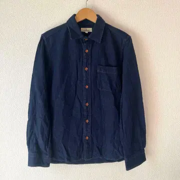 새상품급 JAPAN BLUE JEANS 긴팔 인디고 셔츠 남성용 S