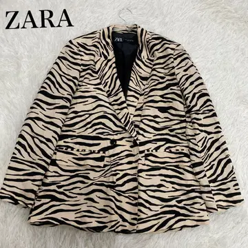ZARA 자라 제브라 애니멀 무늬 테일러드 자켓 M