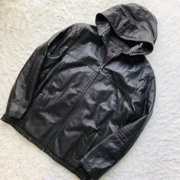 [레어 디자인] New Pelli 가죽 자켓 후디 후드티 L