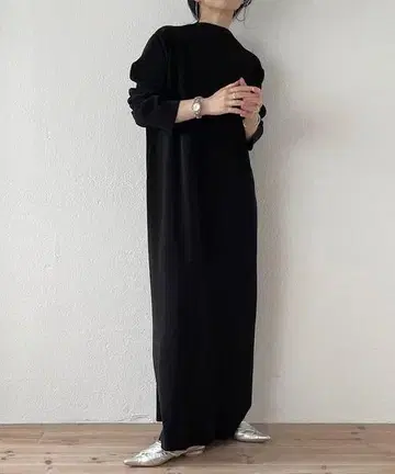 [ wee9s ] 데일리 데일리 슈퍼 스트레치 플리츠 원피스 [긴팔] 롱