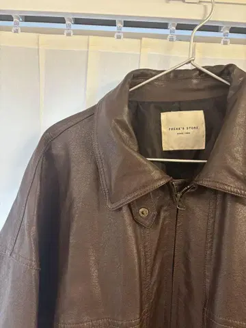 FREAK'S STORE 브라운 가죽 자켓