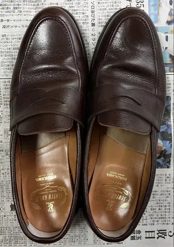 스코치 그레인 26EEE 다크 브라운 가죽 로퍼