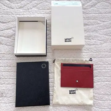 [ 미사용 새상품 ] MONT BLANC 가죽 카드 케이스 레드