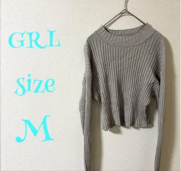 GRL 리브 긴팔 상의 그레이 M