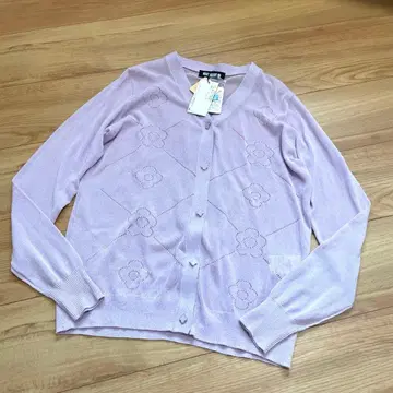 [ 새상품 M ] 마리콴트 마리쿠아 가디건 연보라 데이지