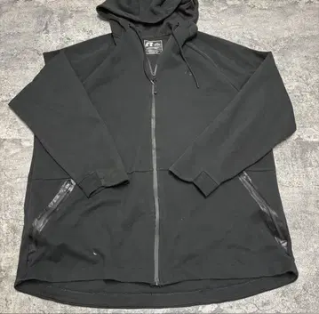 Russell 블랙 풀 집업 후드 부착 후드티