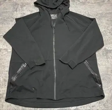 Russell 블랙 풀 집업 후드 부착 후드티