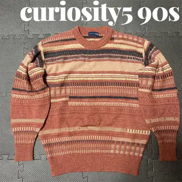 레어 curiosity5 3D 니트 스웨터 90s